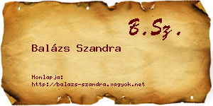 Balázs Szandra névjegykártya