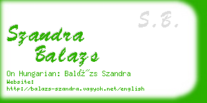 szandra balazs business card